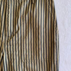 Brixton Women's Green Black Blue Striped Ankle Pants Size 27